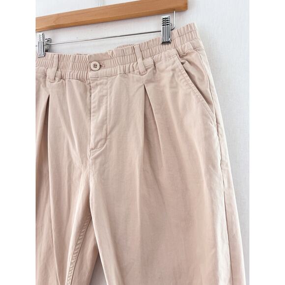 Michael Stars Penny Pants Medium Cream Twill Cotton Ankle Length Pants - Picture 4 of 10